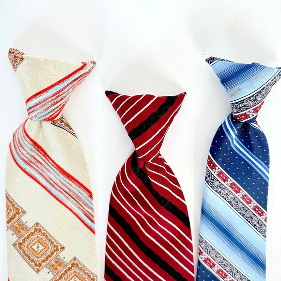 Vintage 1970s Groovy Snapper Snap On Clip On Ties Lot of 3 - Picture 3 of 10